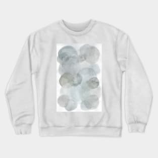 Grey Bubbles  - Minimalist Abstract Watercolor Painting Crewneck Sweatshirt